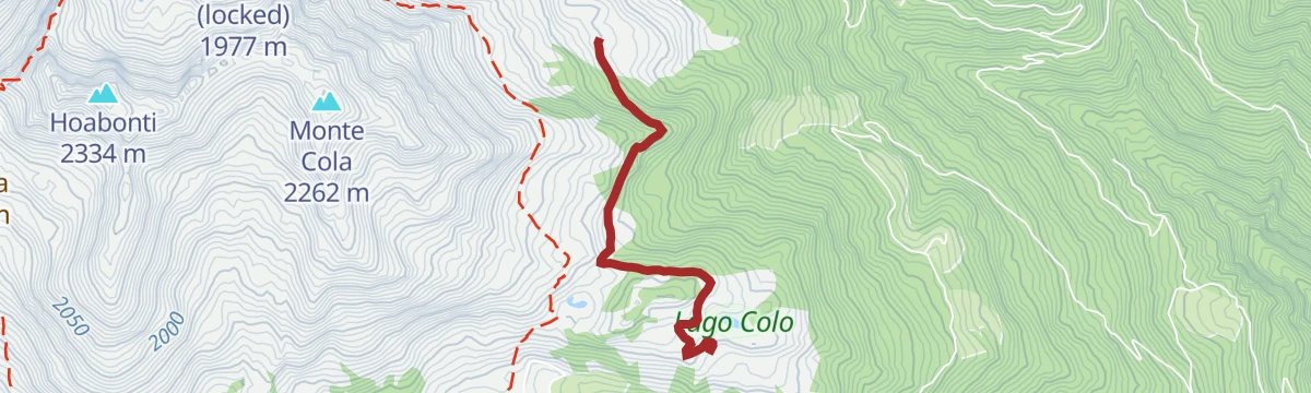 Route map: da Malga Colo a Malga Casapinello